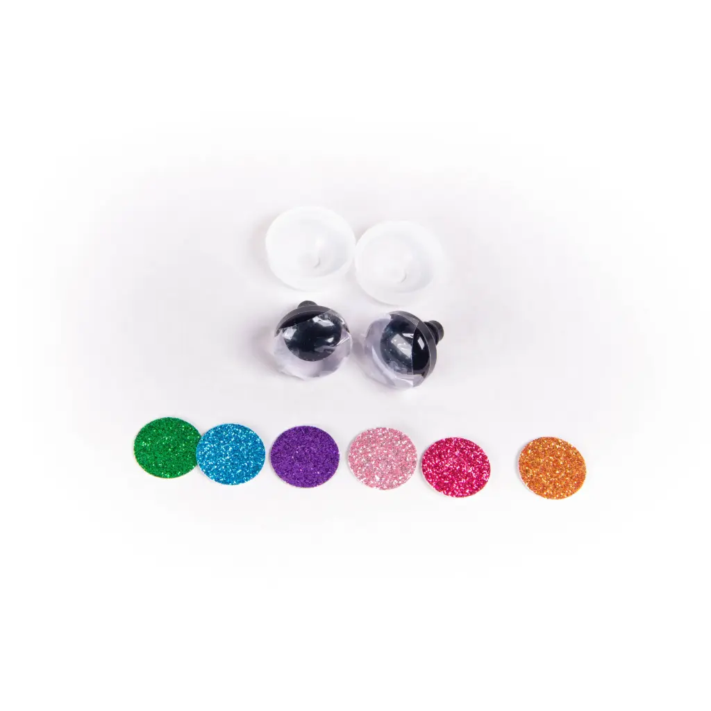 Gekleurde veiligheids ogen 1 paar  of 20 mm (Blue)